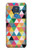 W3049 Triangles Vibrant Colors Hard Case and Leather Flip Case For Motorola Moto G Play (2021)