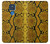 W3365 Yellow Python Skin Graphic Print Hard Case and Leather Flip Case For Motorola Moto G Play (2021)