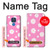 W3500 Pink Floral Pattern Hard Case and Leather Flip Case For Motorola Moto G Play (2021)