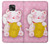 W3025 Pink Maneki Neko Lucky Cat Hard Case and Leather Flip Case For Motorola Moto G Power (2021)