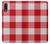 W3535 Red Gingham Hard Case and Leather Flip Case For Sony Xperia L5