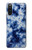 W3439 Fabric Indigo Tie Dye Hard Case and Leather Flip Case For Sony Xperia 10 III