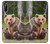 W3558 Bear Family Hard Case and Leather Flip Case For Sony Xperia 10 III