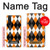 W3421 Black Orange White Argyle Plaid Hard Case and Leather Flip Case For Sony Xperia 1 III