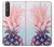 W3711 Pink Pineapple Hard Case and Leather Flip Case For Sony Xperia 1 III