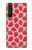 W3719 Strawberry Pattern Hard Case and Leather Flip Case For Sony Xperia 1 III