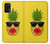 W2443 Funny Pineapple Sunglasses Kiss Hard Case and Leather Flip Case For Samsung Galaxy A32 4G