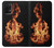 W3379 Fire Frame Hard Case and Leather Flip Case For Samsung Galaxy A32 4G