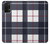 W3452 Plaid Fabric Pattern Hard Case and Leather Flip Case For Samsung Galaxy A32 4G