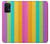 W3678 Colorful Rainbow Vertical Hard Case and Leather Flip Case For Samsung Galaxy A32 4G