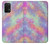 W3706 Pastel Rainbow Galaxy Pink Sky Hard Case and Leather Flip Case For Samsung Galaxy A32 4G