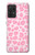 W2213 Pink Leopard Pattern Hard Case and Leather Flip Case For Samsung Galaxy A72, Galaxy A72 5G