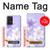 W2361 Purple White Flowers Hard Case and Leather Flip Case For Samsung Galaxy A72, Galaxy A72 5G
