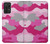 W2525 Pink Camo Camouflage Hard Case and Leather Flip Case For Samsung Galaxy A72, Galaxy A72 5G