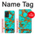 W2688 Aqua Copper Turquoise Gemstone Graphic Hard Case and Leather Flip Case For Samsung Galaxy A72, Galaxy A72 5G