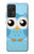 W3029 Cute Blue Owl Hard Case and Leather Flip Case For Samsung Galaxy A72, Galaxy A72 5G