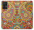 W3402 Floral Paisley Pattern Seamless Hard Case and Leather Flip Case For Samsung Galaxy A72, Galaxy A72 5G