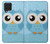 W3029 Cute Blue Owl Hard Case and Leather Flip Case For Samsung Galaxy F62