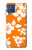 W2245 Hawaiian Hibiscus Orange Pattern Hard Case and Leather Flip Case For Samsung Galaxy M62