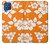 W2245 Hawaiian Hibiscus Orange Pattern Hard Case and Leather Flip Case For Samsung Galaxy M62