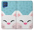 W3542 Cute Cat Cartoon Hard Case and Leather Flip Case For Samsung Galaxy M62