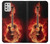 W0415 Fire Guitar Burn Hard Case and Leather Flip Case For Motorola Moto G Stylus (2021)