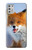 W0417 Fox Hard Case and Leather Flip Case For Motorola Moto G Stylus (2021)