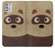 W2825 Cute Cartoon Raccoon Hard Case and Leather Flip Case For Motorola Moto G Stylus (2021)