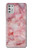 W2843 Pink Marble Texture Hard Case and Leather Flip Case For Motorola Moto G Stylus (2021)