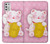 W3025 Pink Maneki Neko Lucky Cat Hard Case and Leather Flip Case For Motorola Moto G Stylus (2021)