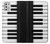 W3078 Black and White Piano Keyboard Hard Case and Leather Flip Case For Motorola Moto G Stylus (2021)