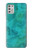 W3147 Aqua Marble Stone Hard Case and Leather Flip Case For Motorola Moto G Stylus (2021)