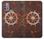 W2766 Ship Wheel Rusty Texture Hard Case and Leather Flip Case For Motorola Moto G30, G20, G10