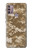 W3294 Army Desert Tan Coyote Camo Camouflage Hard Case and Leather Flip Case For Motorola Moto G30, G20, G10