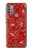 W3354 Red Classic Bandana Hard Case and Leather Flip Case For Motorola Moto G30, G20, G10