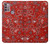 W3354 Red Classic Bandana Hard Case and Leather Flip Case For Motorola Moto G30, G20, G10