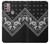 W3363 Bandana Black Pattern Hard Case and Leather Flip Case For Motorola Moto G30, G20, G10