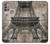 W3416 Eiffel Tower Blueprint Hard Case and Leather Flip Case For Motorola Moto G30, G20, G10