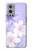 W2361 Purple White Flowers Hard Case and Leather Flip Case For OnePlus 9 Pro