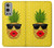 W2443 Funny Pineapple Sunglasses Kiss Hard Case and Leather Flip Case For OnePlus 9 Pro