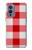 W3535 Red Gingham Hard Case and Leather Flip Case For OnePlus 9