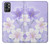 W2361 Purple White Flowers Hard Case and Leather Flip Case For OnePlus 9R