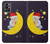 W2849 Cute Sleepy Owl Moon Night Hard Case and Leather Flip Case For OnePlus 9R