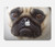 W1852 Pug Dog Hard Case Cover For MacBook Pro 13″ - A1706, A1708, A1989, A2159, A2289, A2251, A2338