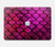 W3051 Pink Mermaid Fish Scale Hard Case Cover For MacBook Pro 13″ - A1706, A1708, A1989, A2159, A2289, A2251, A2338