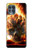 W0863 Hell Fire Skull Hard Case and Leather Flip Case For Motorola Edge S