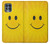 W1146 Yellow Sun Smile Hard Case and Leather Flip Case For Motorola Edge S