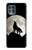 W1981 Wolf Howling at The Moon Hard Case and Leather Flip Case For Motorola Edge S