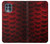 W2879 Red Arowana Fish Scale Hard Case and Leather Flip Case For Motorola Edge S