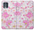 W3036 Pink Sweet Flower Flora Hard Case and Leather Flip Case For Motorola Edge S